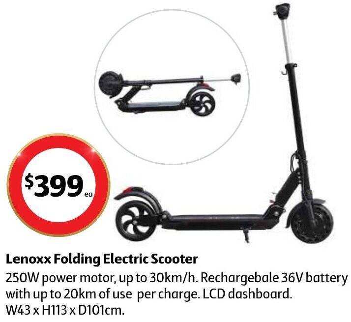 Lenoxx Folding Electric Scooter offer at Coles