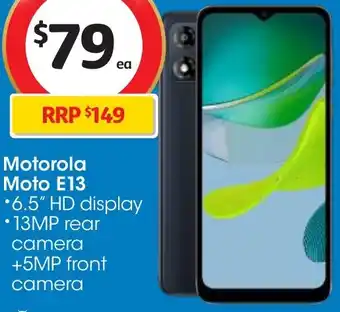 Coles Motorola Moto E13 offer