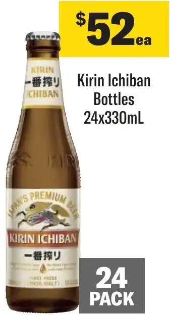 Coles Kirin Ichiban Bottles 24x330mL offer