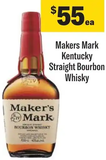 Coles Makers Mark Kentucky Straight Bourbon Whisky offer