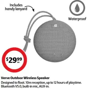 Coles Verve Outdoor Wireless Speaker offer