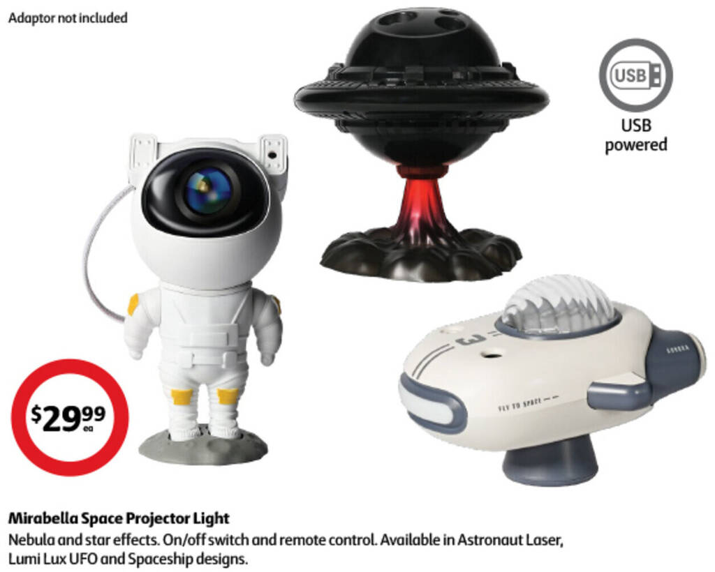 Mirabella Space Projector Light offer at Coles