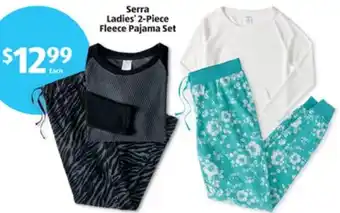ALDI Serra Ladies' 2-Piece Fleece Pajama Set offer