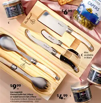 ALDI Lou Laguiole Cheese Knife Set 3 Piece or Salad Servers Set 2 Piece offer