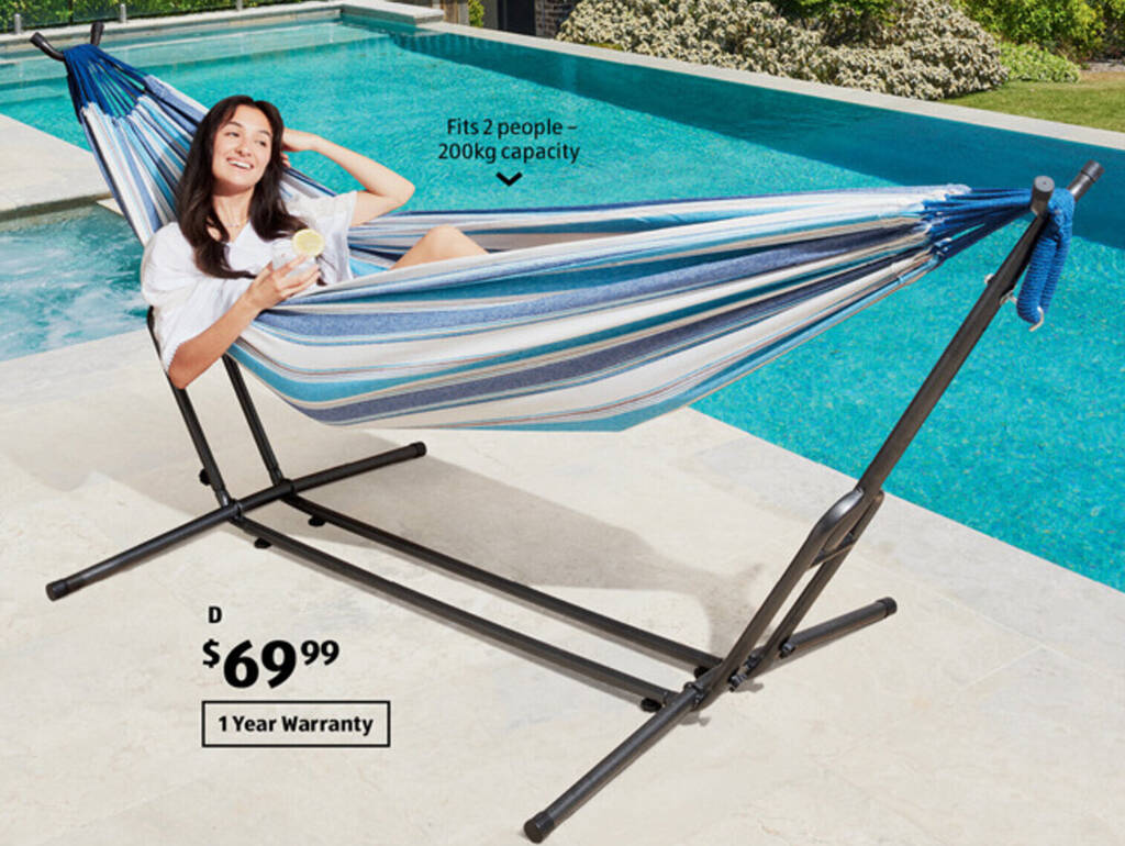 Double Hammock with Frame offer at ALDI