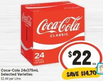 IGA Coca-Cola 24x375mL offer