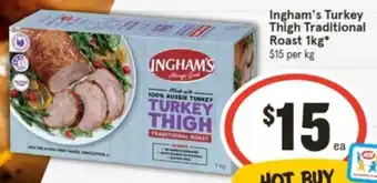 IGA Ingham's Turkey Thigh Traditional Roast 1kg offer