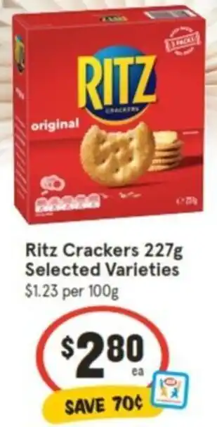 IGA Ritz Crackers 227g offer