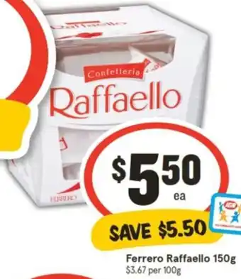 IGA Ferrero Raffaello 150g offer