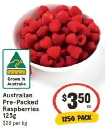 IGA Australian Pre-Packed Raspberries 125g offer