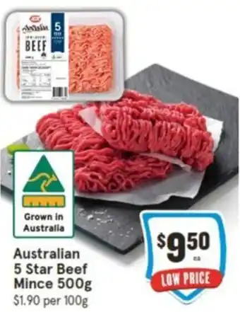 IGA Australian 5 Star Beef Mince 500g offer