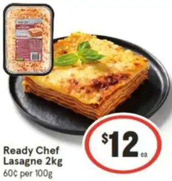 IGA Ready Chef Lasagne 2kg offer