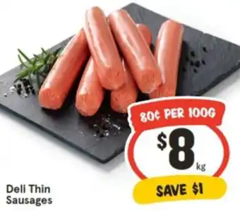IGA Deli Thin Sausages offer