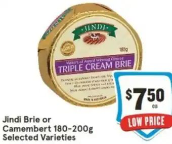 IGA Jindi Brie or Camembert 180-200g offer