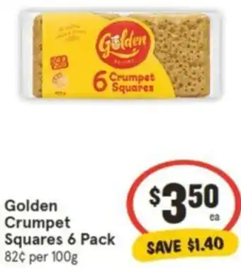 IGA Golden Crumpet Squares 6 Pack offer
