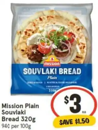 IGA Mission Plain Souvlaki Bread 320g offer
