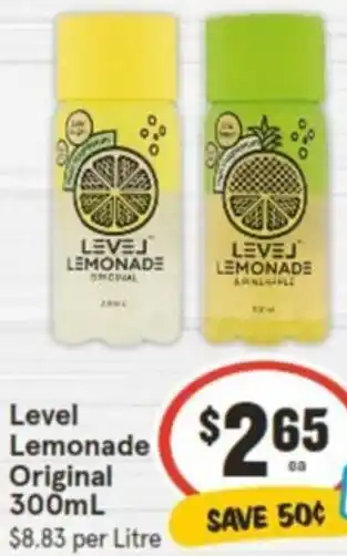 IGA Level Lemonade Original 300mL offer