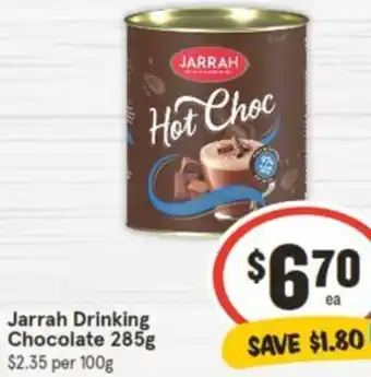 IGA Jarrah Drinking Chocolate 285g offer