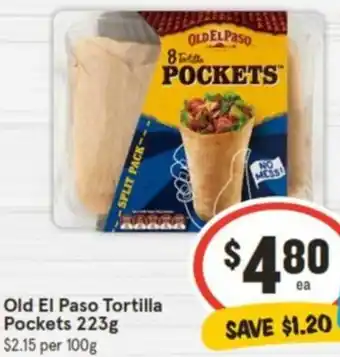 IGA Old El Paso Tortilla Pockets 223g offer