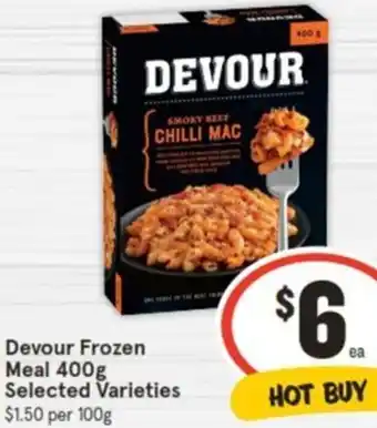 IGA Devour Frozen Meal 400g offer