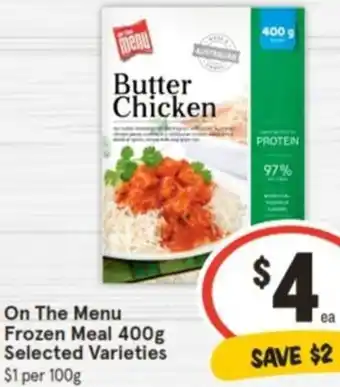 On The Menu Frozen Meal 400g