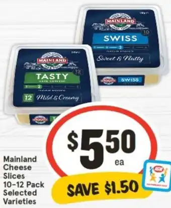 IGA Mainland Cheese Slices 10-12 Pack offer