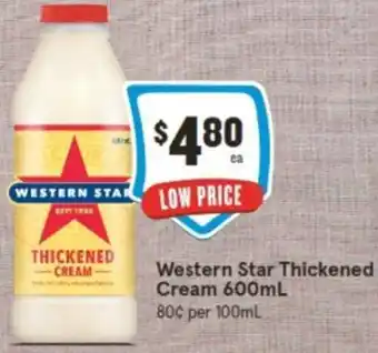 IGA Western Star Thickened Cream 600mL offer