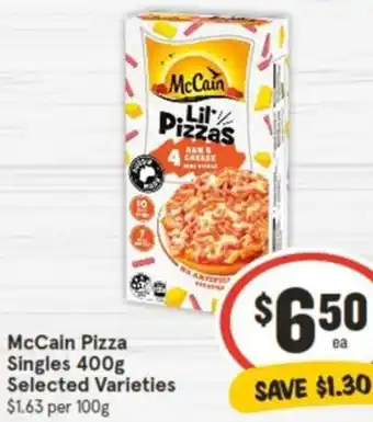 IGA McCain Pizza Singles 400g offer