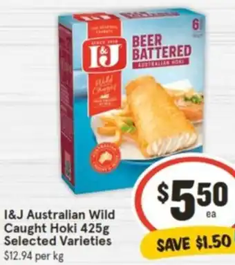 IGA I&J Australian Wild Caught Hoki 425g offer