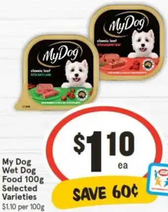 IGA My Dog Wet Dog Food 100g offer