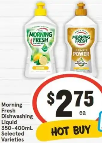IGA Morning Fresh Dishwashing Liquid 350-400mL offer