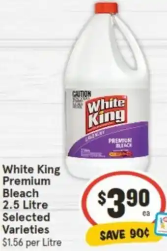 IGA White King Premium Bleach 2.5 Litre offer