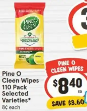 IGA Pine O Cleen Wipes 110 Pack offer