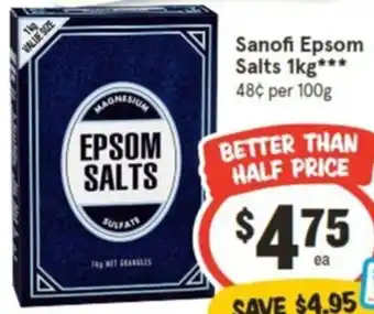IGA Sanofi Epsom Salts 1kg offer