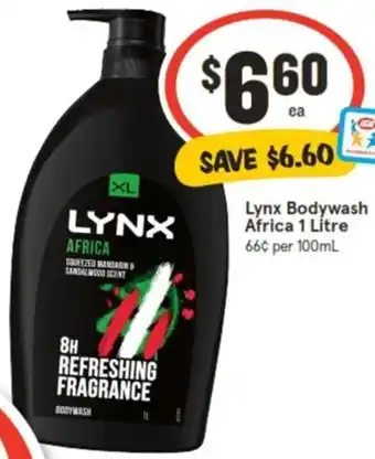 IGA Lynx Bodywash Africa 1 Litre offer