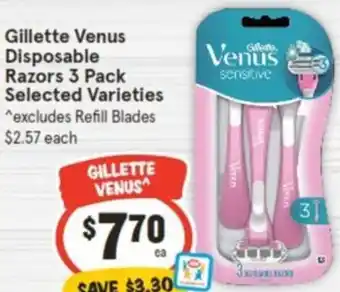 IGA Gillette Venus Disposable Razors 3 Pack offer