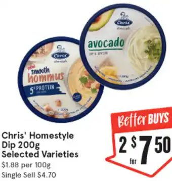 IGA Chris' Homestyle Dip 200g offer