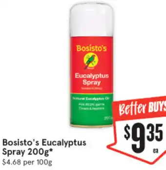 IGA Bosisto's Eucalyptus Spray 200g offer