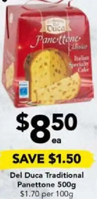 Drakes Del Duca Traditional Panettone 500g offer