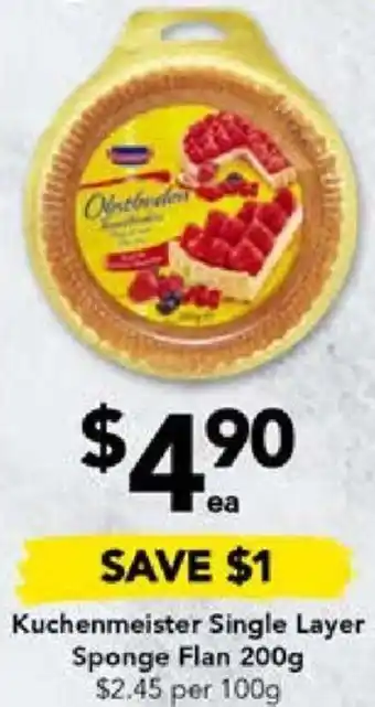 Drakes Kuchenmeister Single Layer Sponge Flan 200g offer