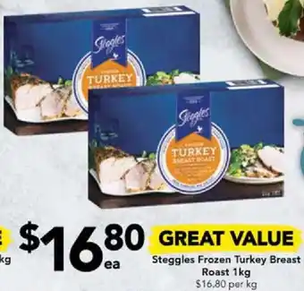 Drakes Steggles Frozen Turkey Breast Roast 1kg offer