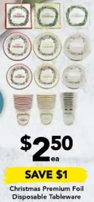 Christmas Premium Foil Disposable Tableware