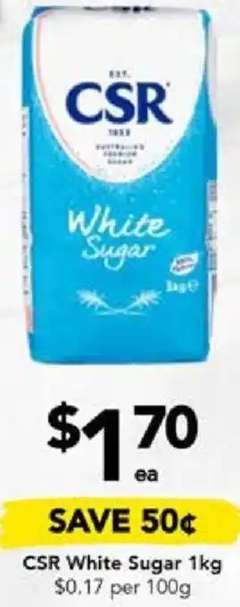 Drakes CSR White Sugar 1kg offer