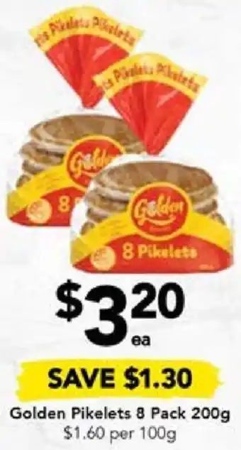 Drakes Golden Pikelets 8 Pack 200g offer
