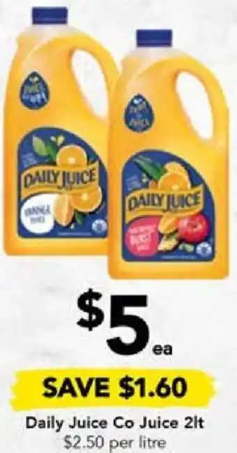 Drakes Daily Juice Co Juice 2lt offer