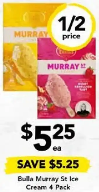 Drakes Bulla Murray St Ice Cream 4 Pack offer