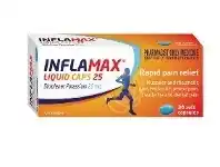 Inflamax Liquid Caps 25 Diclofenac Potassium 25mg 30 Soft Capsules