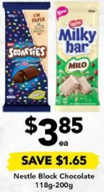Drakes Nestle Block Chocolate 118g-200g offer