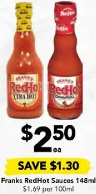 Drakes Franks RedHot Sauces 148ml offer