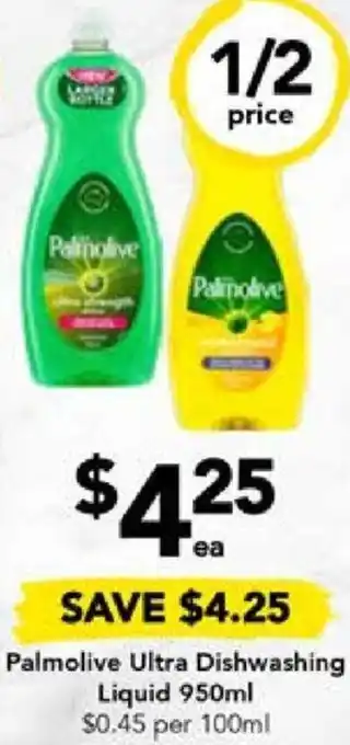 Drakes Palmolive Ultra Dishwashing Liquid 950ml offer